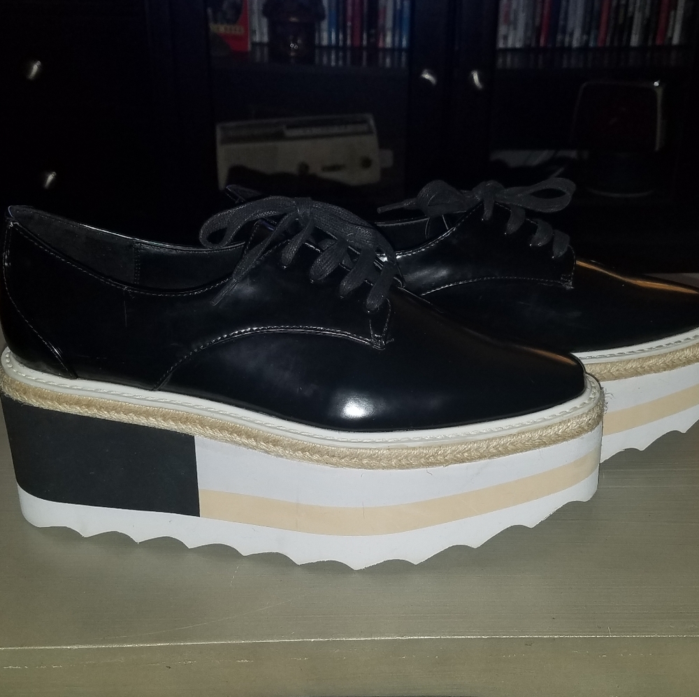 NWOT! MANGO Contrast Platform Size 39 Shoes - Picture 3 of 16